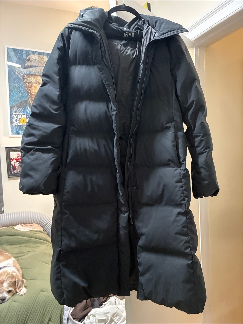 Uniqlo Long Black Winter Parka - Waterproof Windproof Super Warm